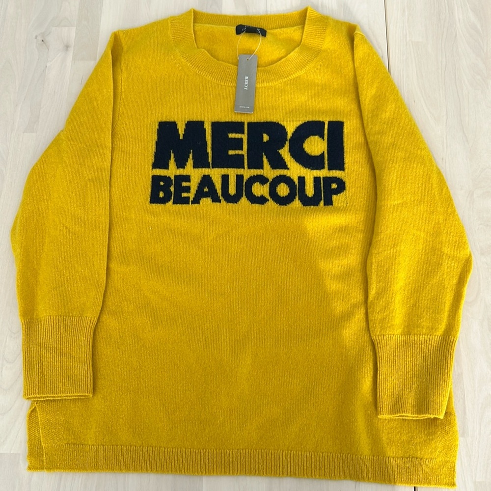 NWT J.Crew cashmere sweater, size M